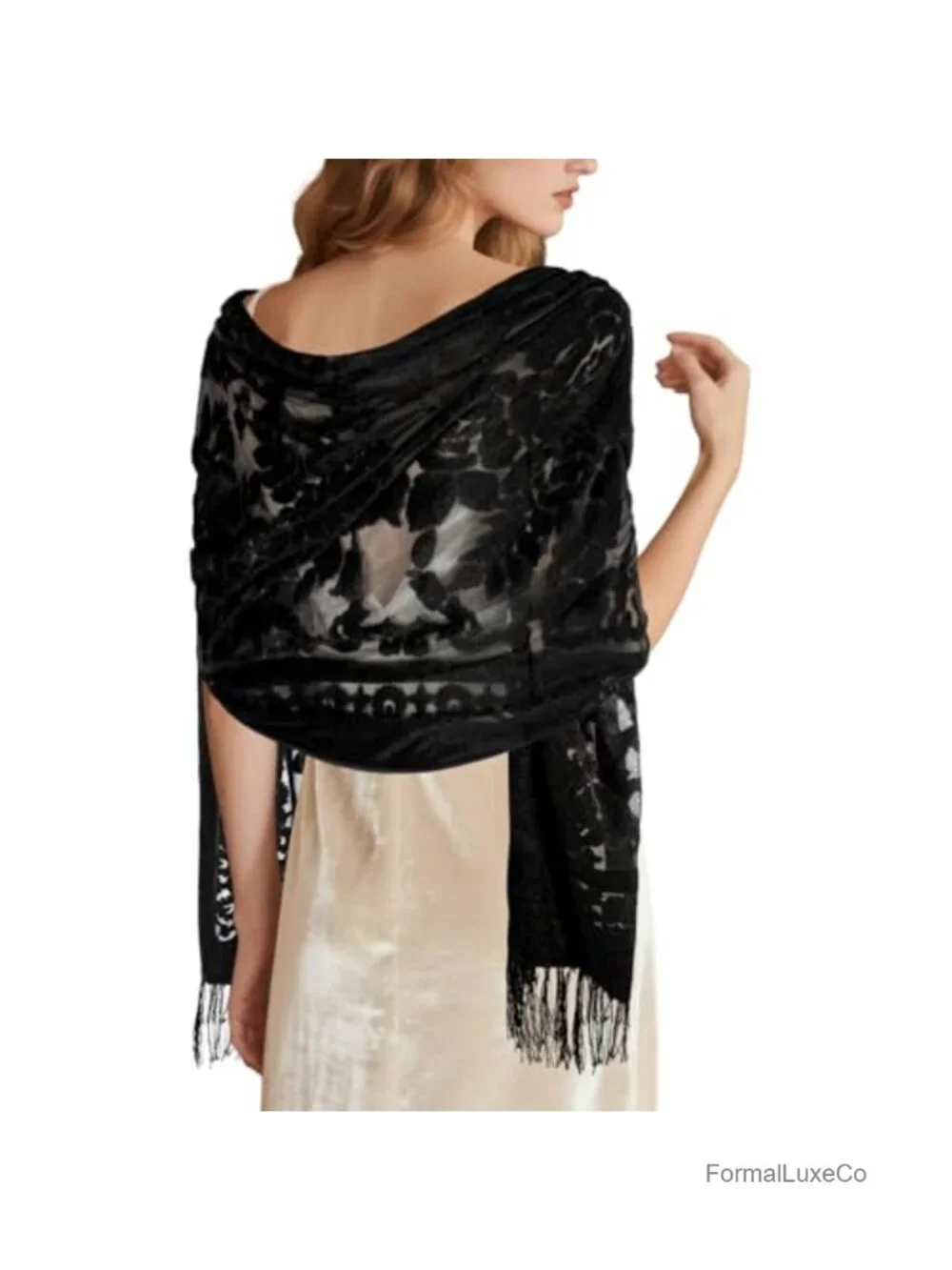 Velvet Shawl Wrap for Evening Dress Wedding Accessories Winter Scarf